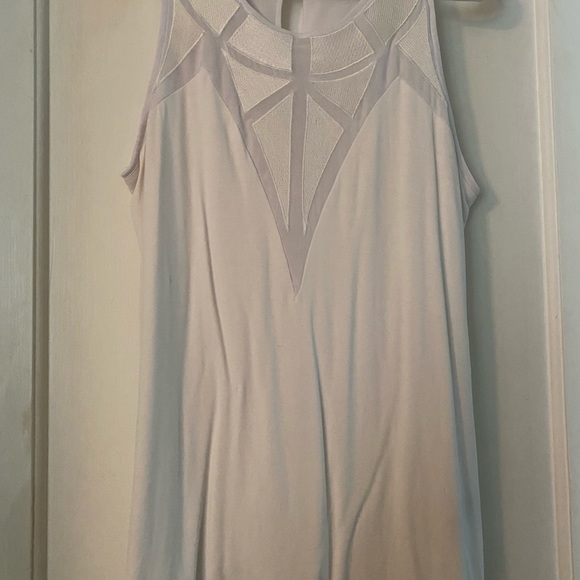 Tops - Stretchy, dressy, white tank top.